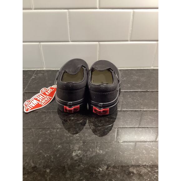 NWT Vans Off The Wall Kids Unisex Classic Slip on Sneakers Shoes Black Size 11.0 - Picture 6 of 10